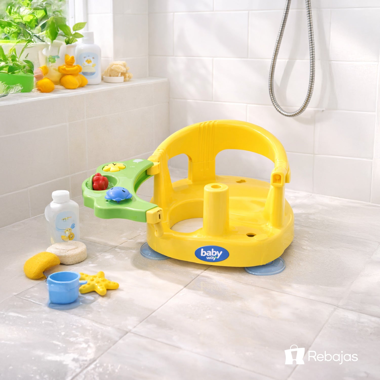 Asiento Baño Bebé Baby Way con Ventosas Antideslizante