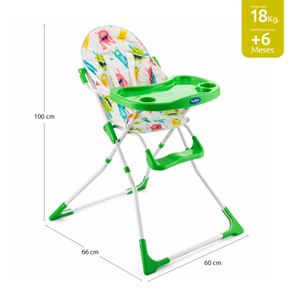 Silla de Comer Baby Way Plegable Segura Fácil Limpieza
