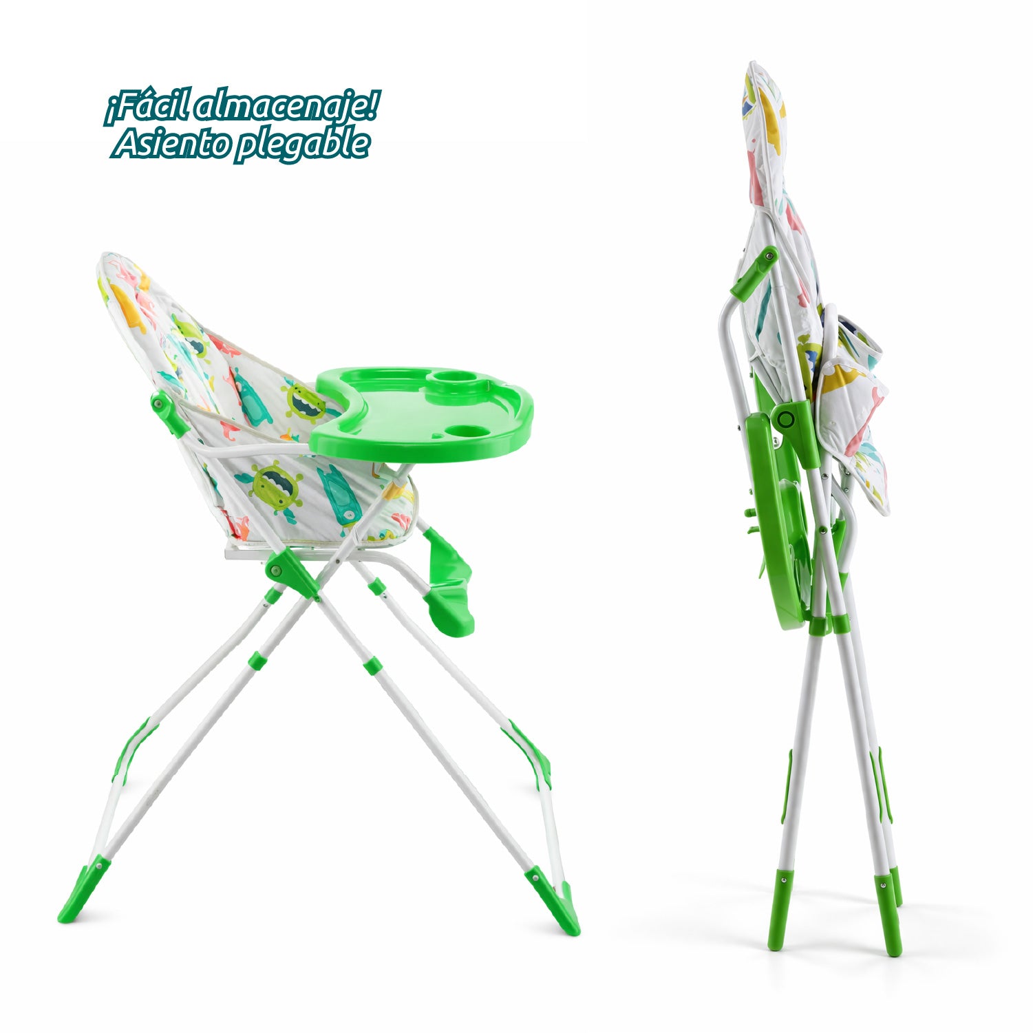 Silla de Comer Baby Way Plegable Segura Fácil Limpieza