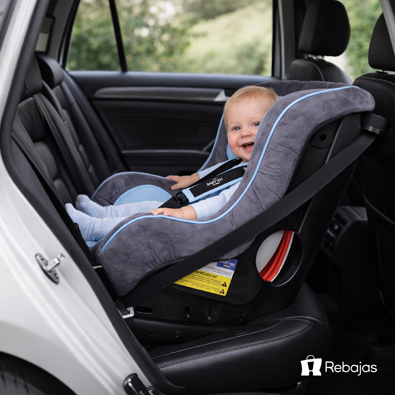 Silla Auto Baby Way Turquesa 5 Puntas Segura y Resistente