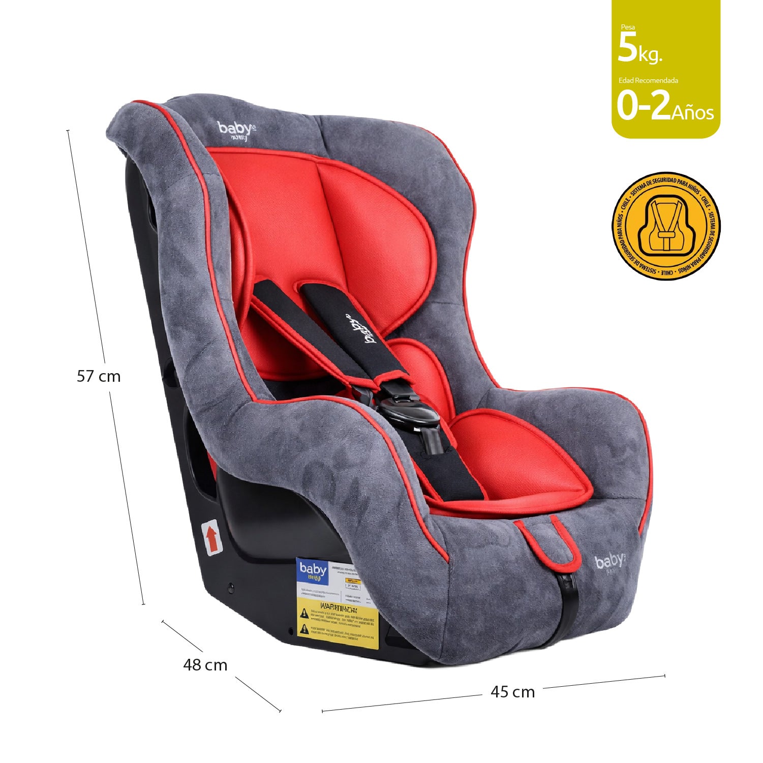 Silla Butaca Auto Bebé Baby Way BW744 Ajustable Segura