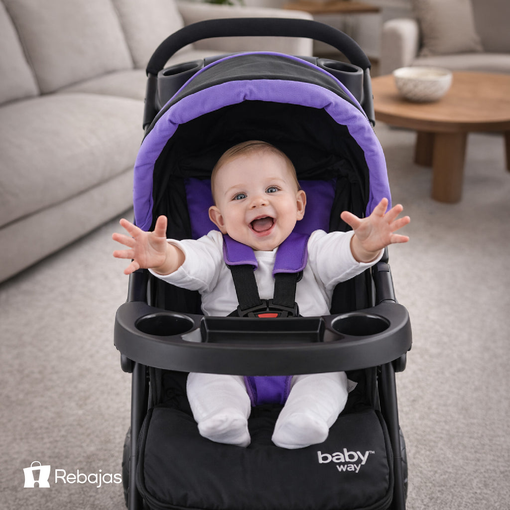 Coche Bebé Travel System Baby Way BW413M18 Plegable