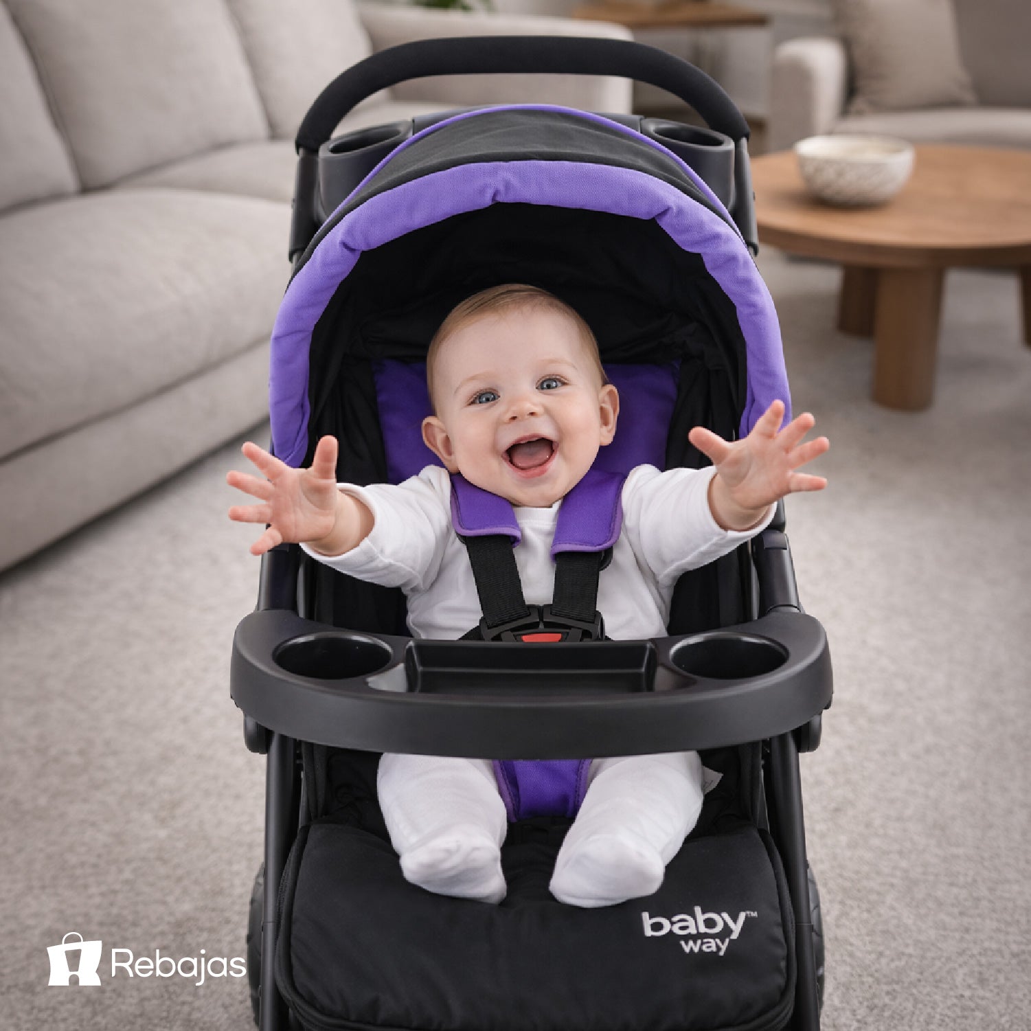 Coche Bebé Travel System Baby Way BW413M18 Plegable