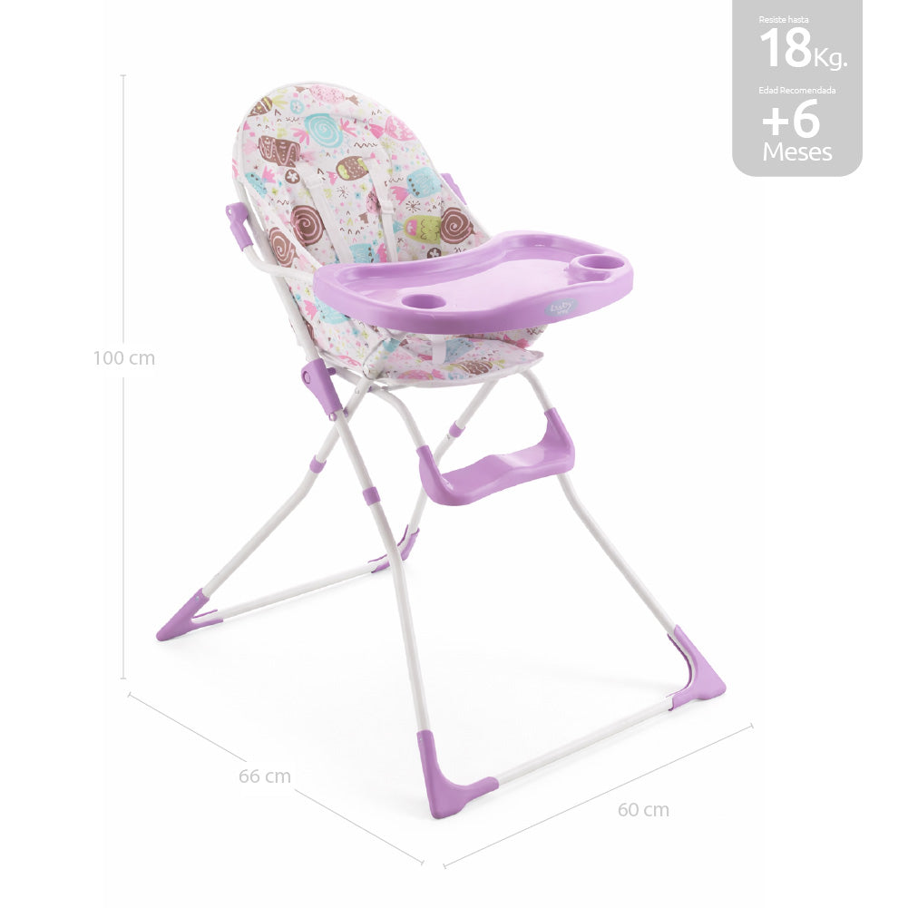 Silla Comer Bebé Baby Way BW-800G19  Plegable Lavable