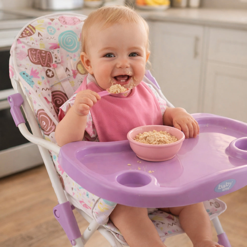 Silla Comer Bebé Baby Way BW-800G19  Plegable Lavable