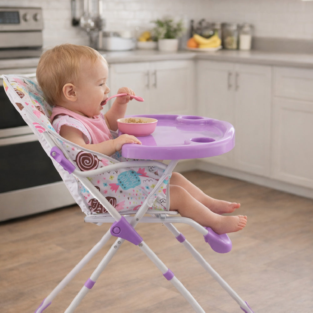 Silla Comer Bebé Baby Way BW-800G19  Plegable Lavable