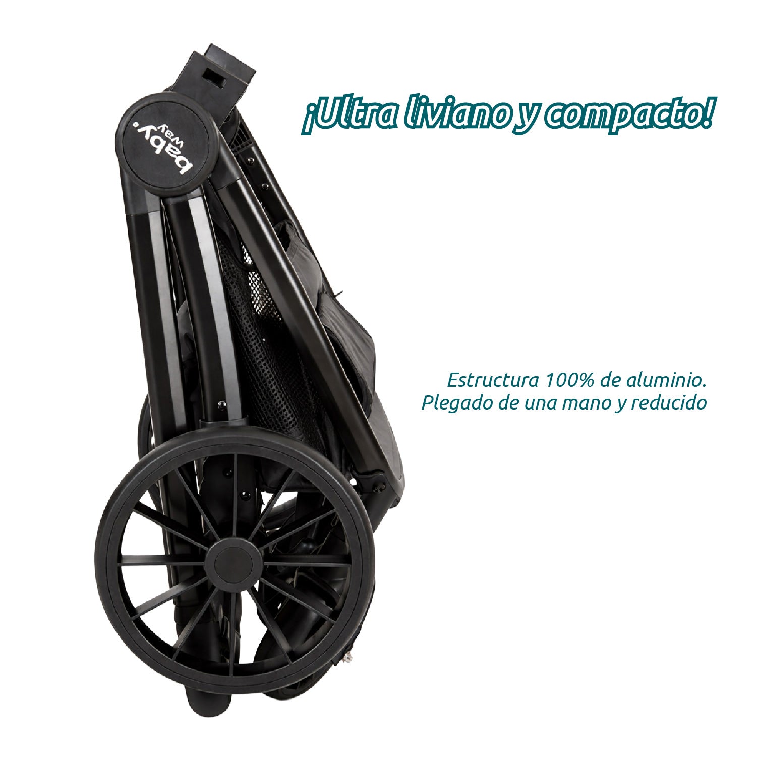 Coche Bebé Travel System Baby Way 3 en 1 Aluminio