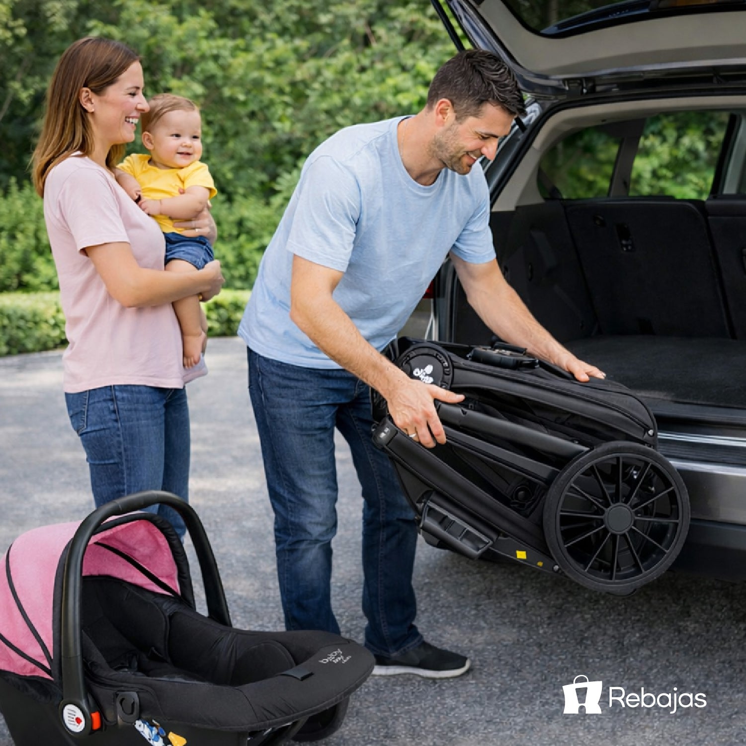 Coche Bebé Travel System Baby Way 3 en 1 Aluminio