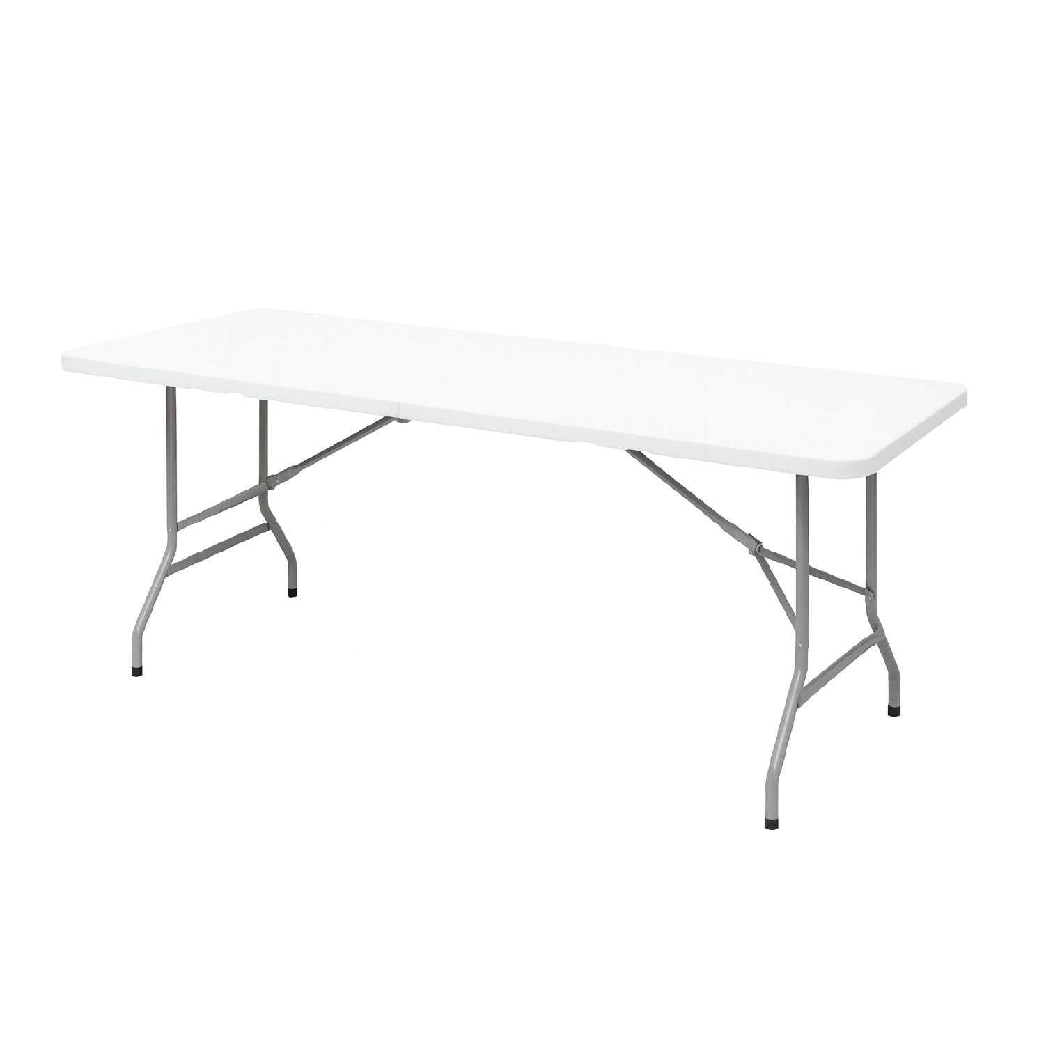 Mesa Plegable Tipo Maleta Blanca 180x72x72 cm Vincenzi