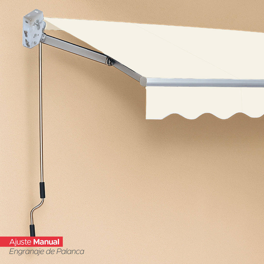 Toldo con brazo retractil Terrazas 2x1.5 Mts Blanco