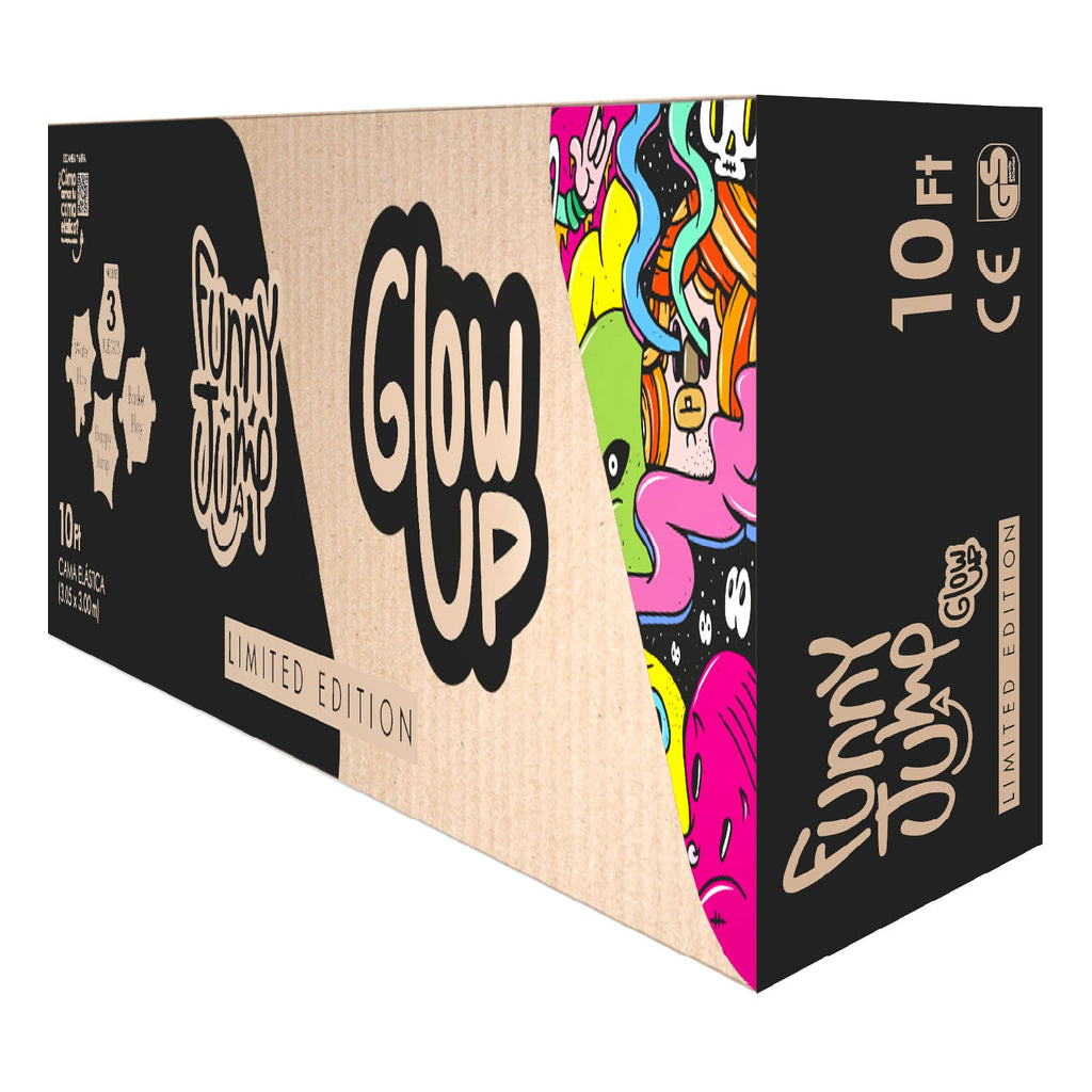 Cama Elástica 10ft 3.05 mts GlowUp Malla y Escalera Limited Edition