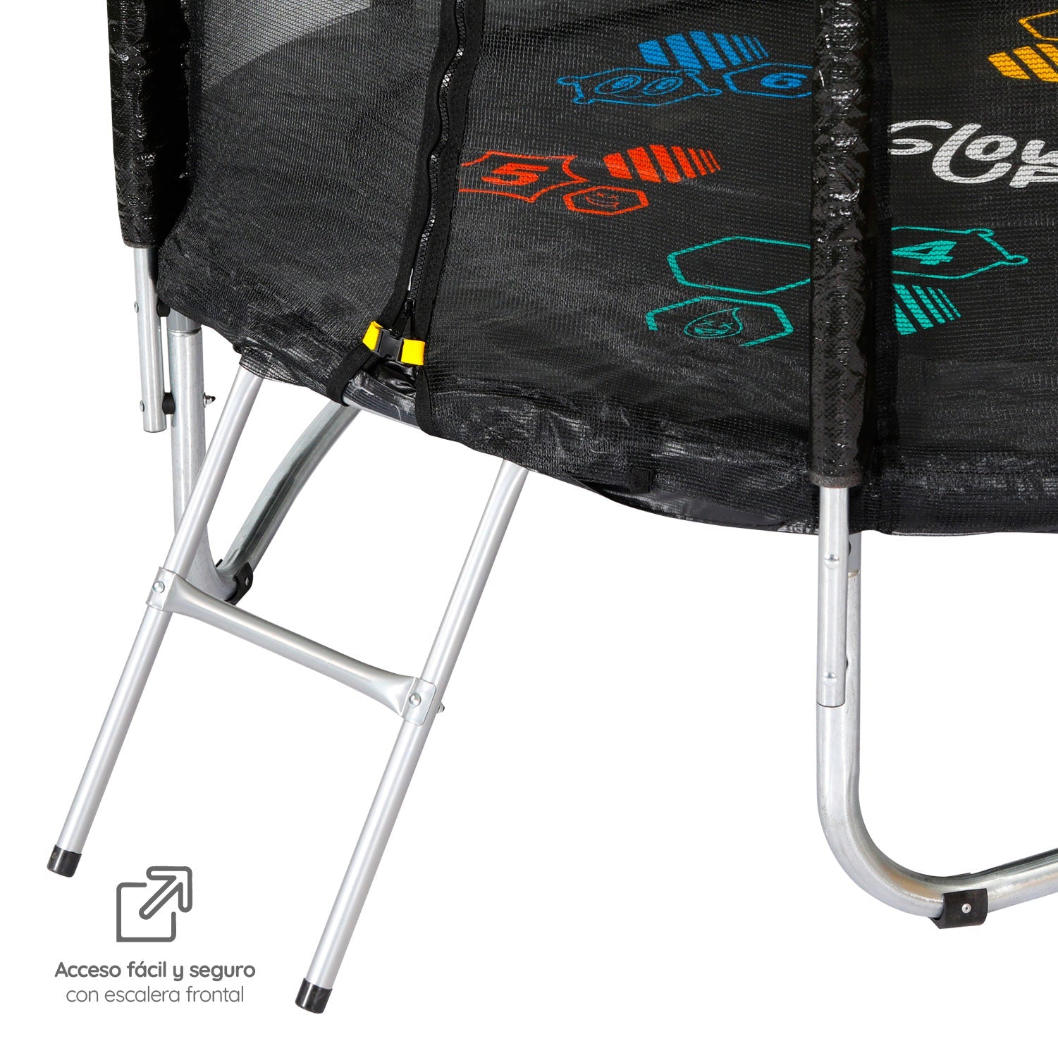 Cama Elástica 10ft 3.05 mts GlowUp Malla y Escalera Limited Edition