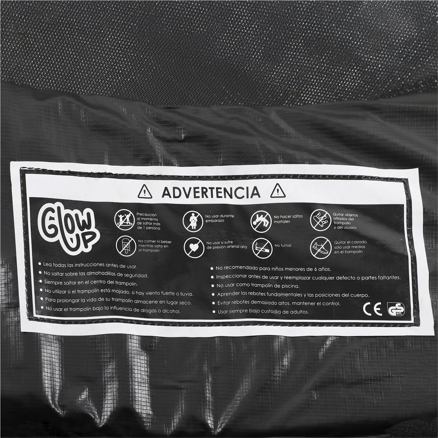 Cama Elástica 8ft 2.44 mts GlowUp Malla Escalera y Juegos Limited Edition