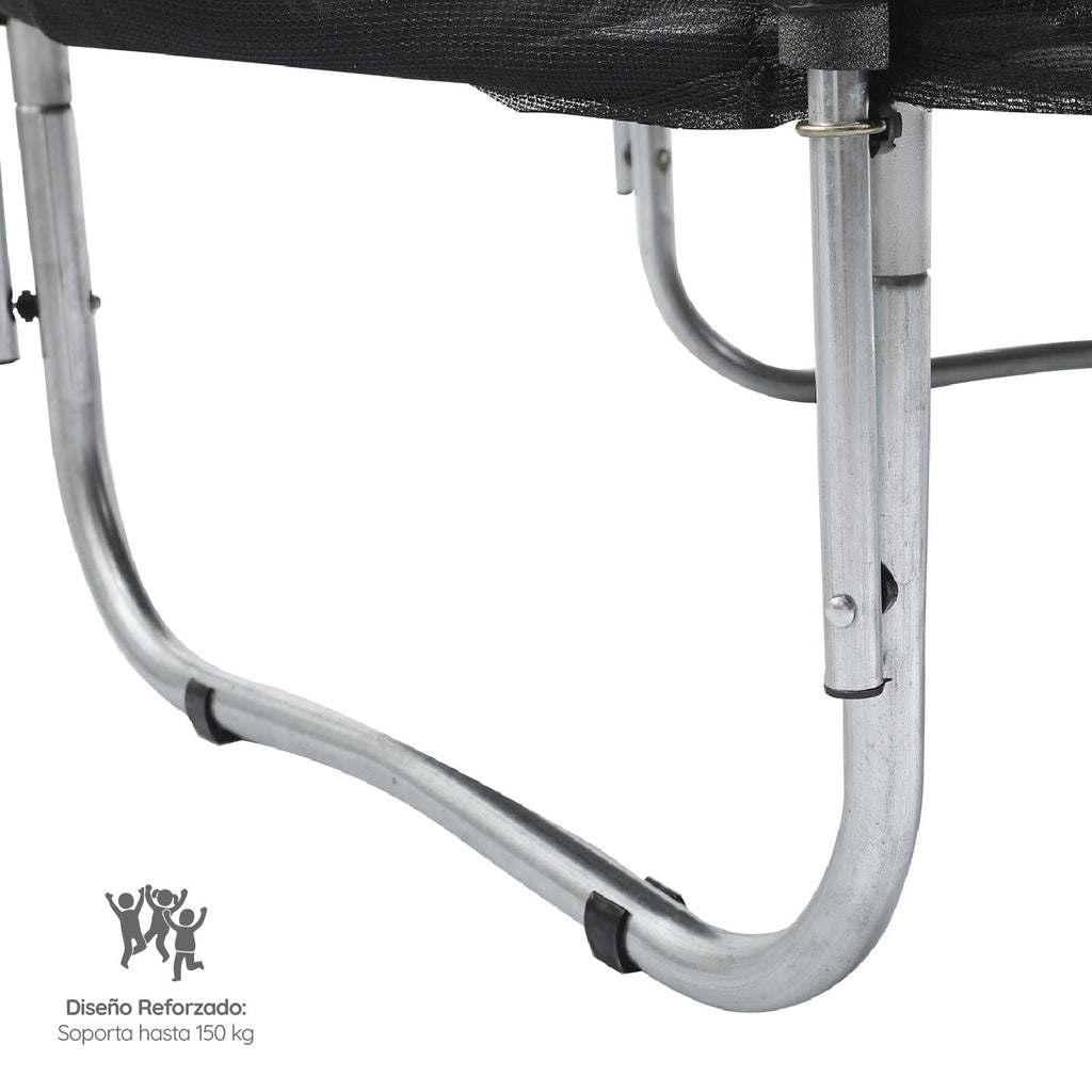 Cama Elástica 8ft 2.44 mts GlowUp Malla Escalera y Juegos Limited Edition