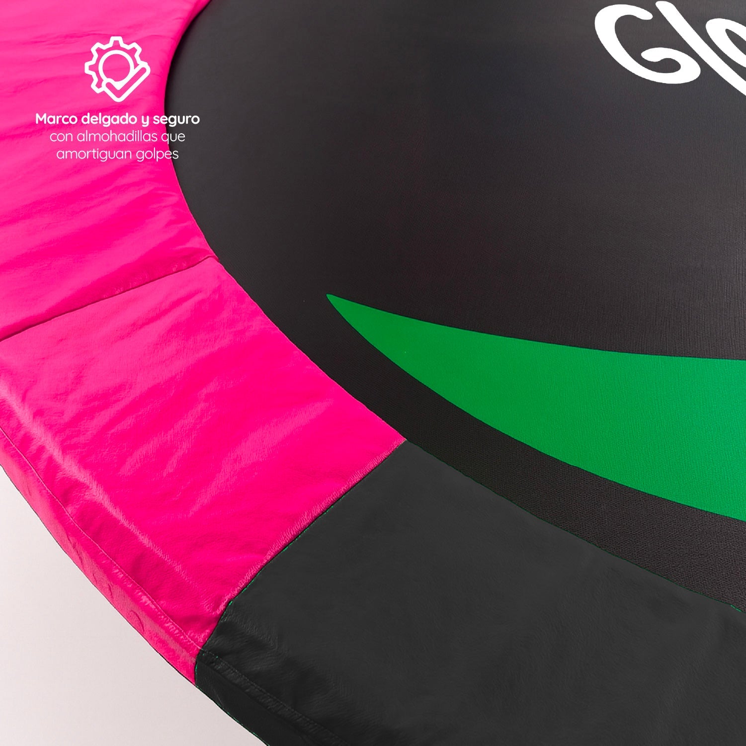 Cama Elástica Glowup 2,44 mt 8ft GlowUp Con Malla y Escalera Edición Exclusiva P