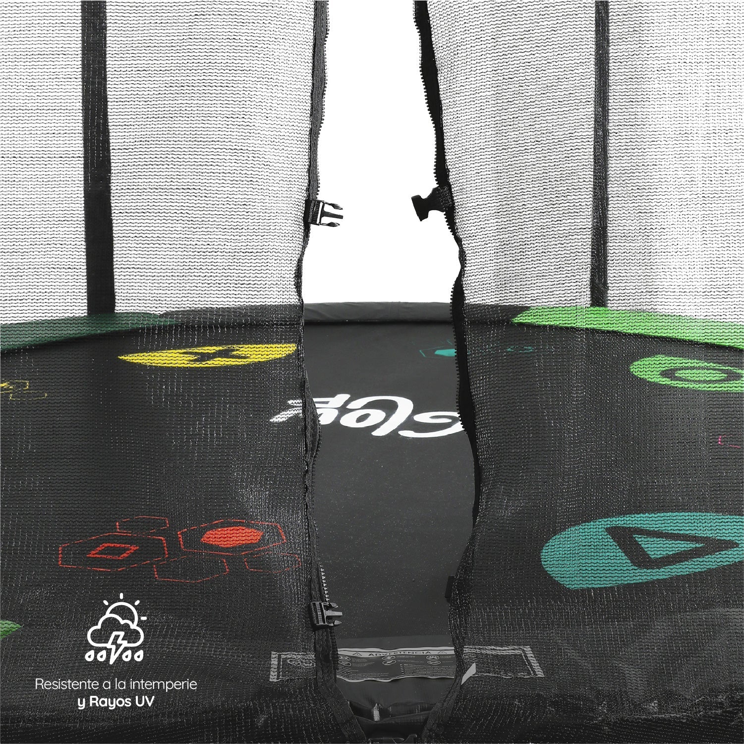 Cama Elástica 2,44 mts 8ft Glowup Malla de seguridad y escalera Edición Exclusiva F