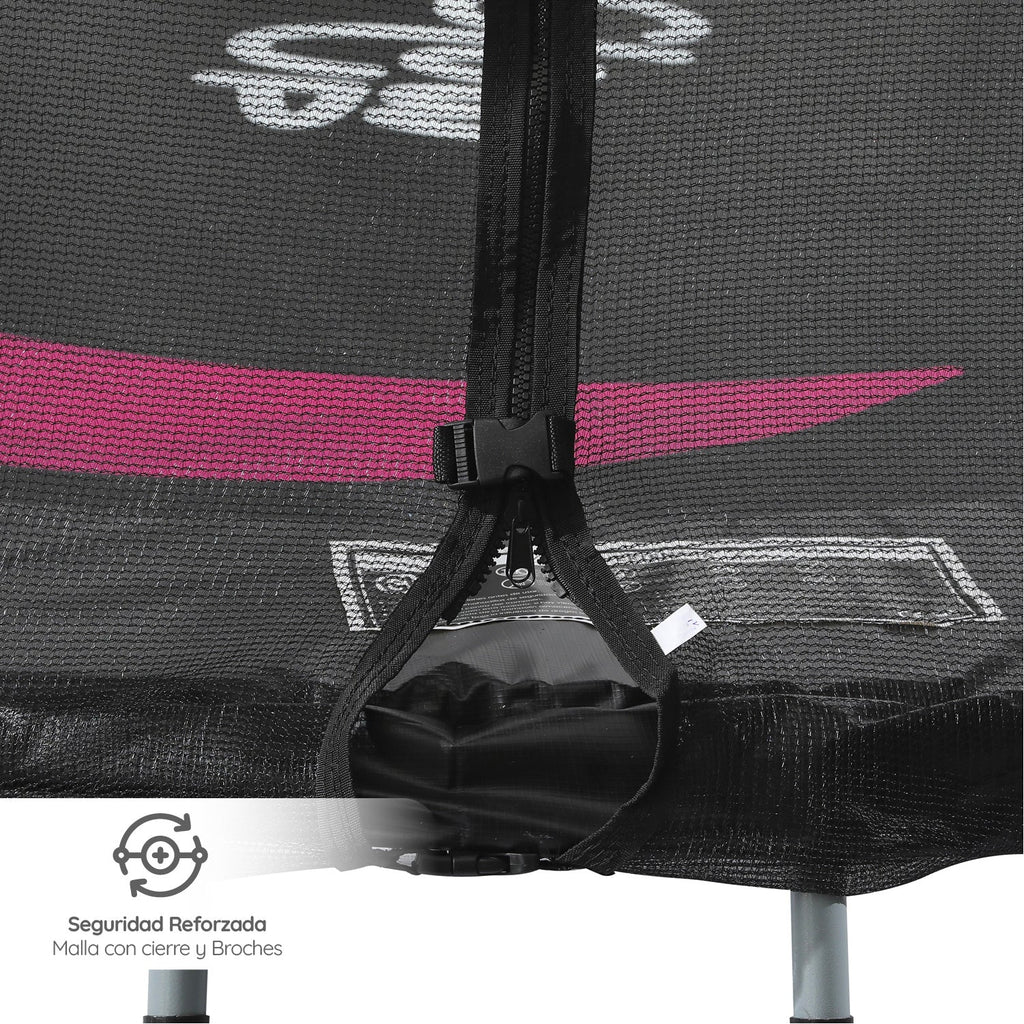 Cama Elástica 3,05 mts 10ft GlowUp Malla y Escalera Edición Exclusiva P