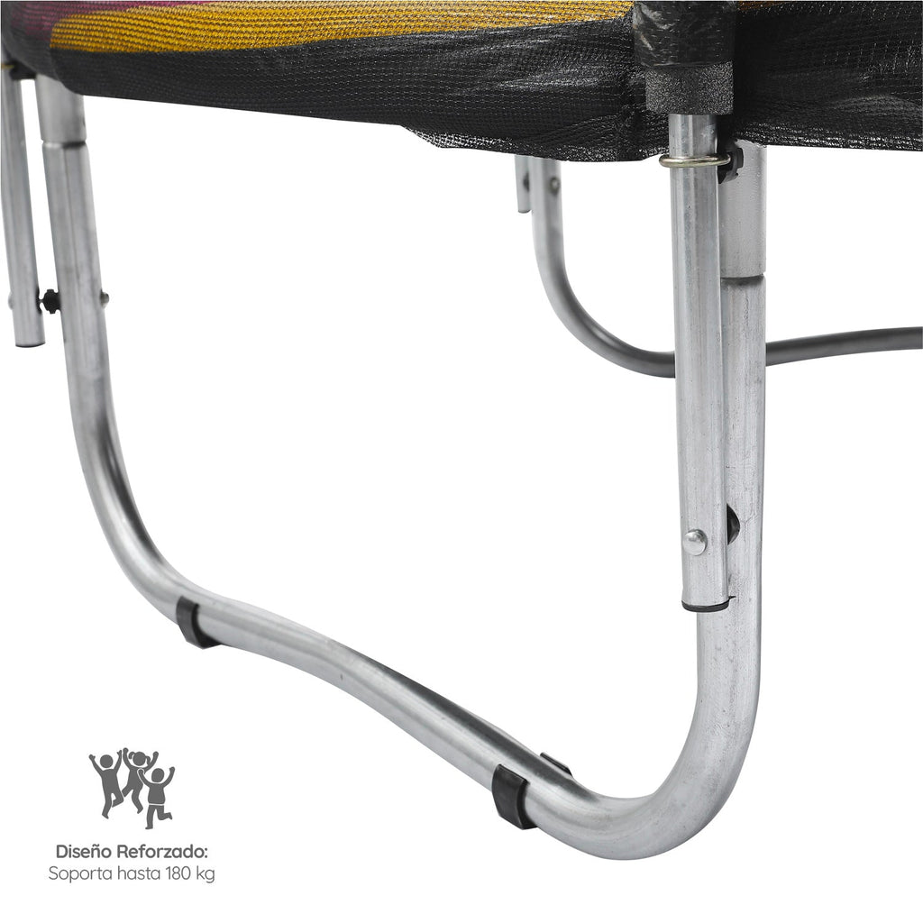 Cama Elástica 3,05 mts 10ft GlowUp Malla y Escalera Edición Exclusiva P