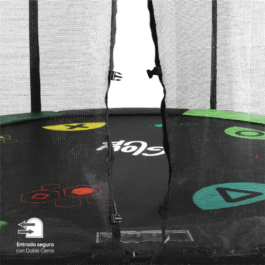 Cama Elástica 3,05 mt 10ft Glowup Malla y Escalera Edición Exclusiva F