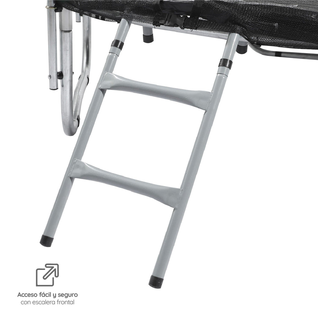 Cama Elástica 3,05 mt 10ft Glowup Malla y Escalera Edición Exclusiva F