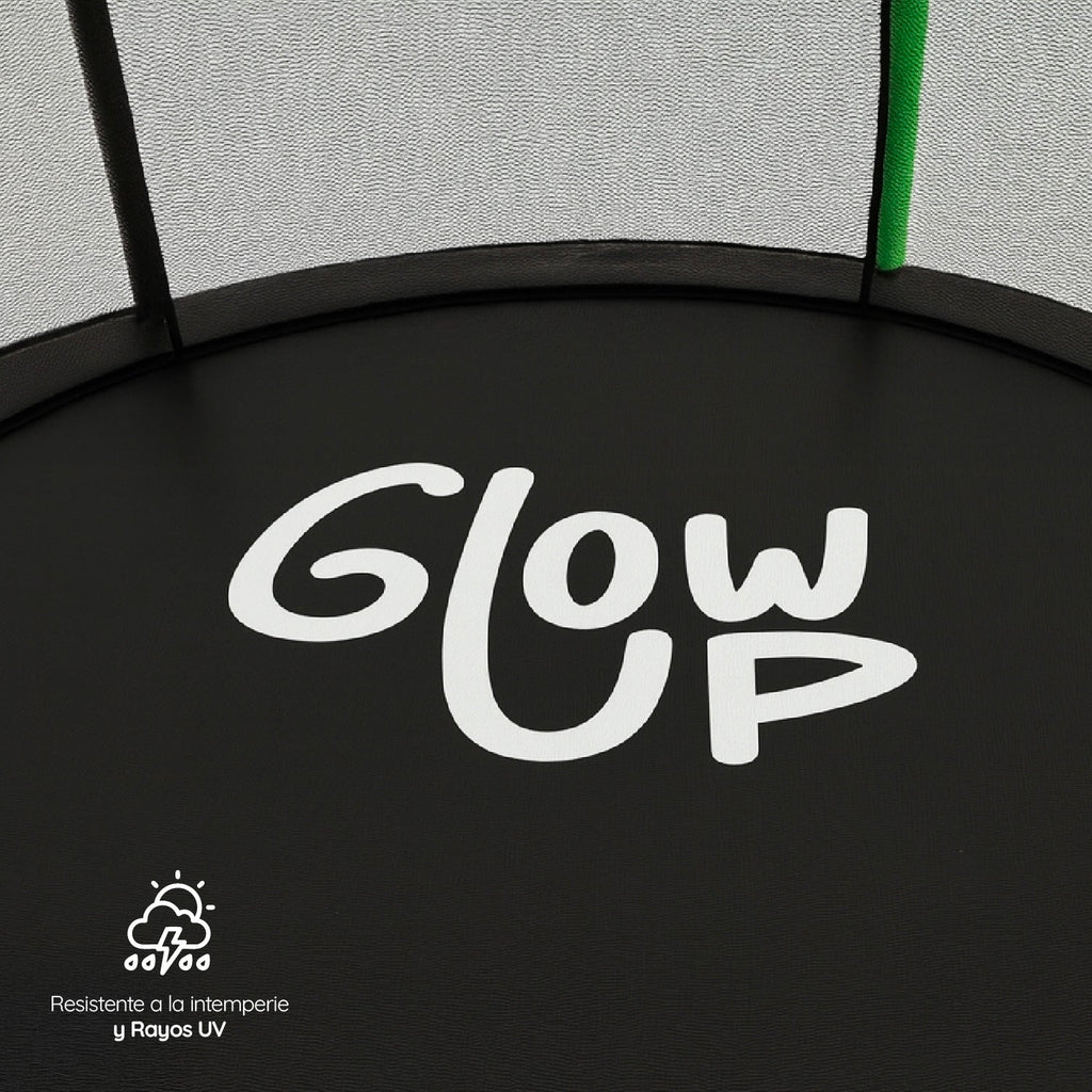 Cama Elástica GlowUp 1,40 x 1,60 mt 4,5 Ft Malla Seguridad Superior