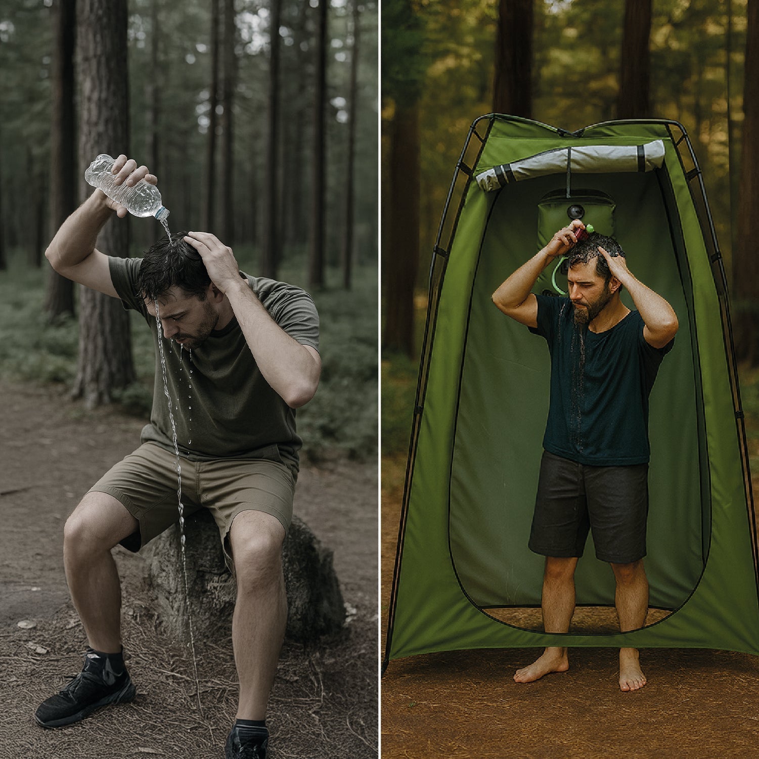 Carpa Probador y Baño Químico Portátil con Ducha Solar para Camping